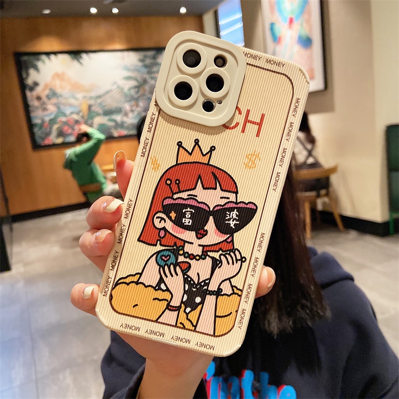 Ốp điện thoại hình cô gái xinh xắn cho iPhone 6 7 8 X XS XR XSMAX 11 12 13 Plus Pro Max Mini