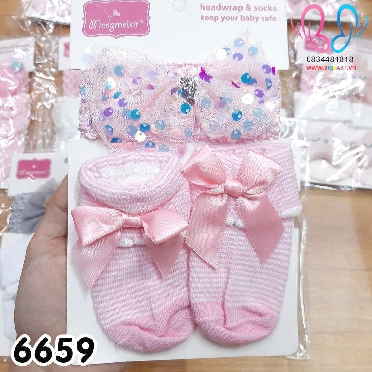 SET VỚ KÈM TURBAN BÉ GÁI NHIỀU MẪU CHO BÉ TỪ 0-6THÁNG