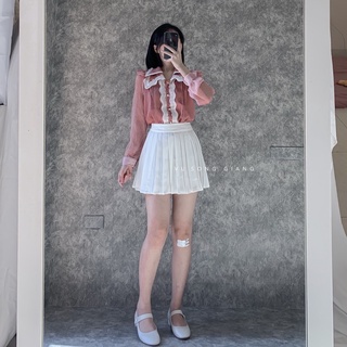 Áo sơ mi ren bèo VSG