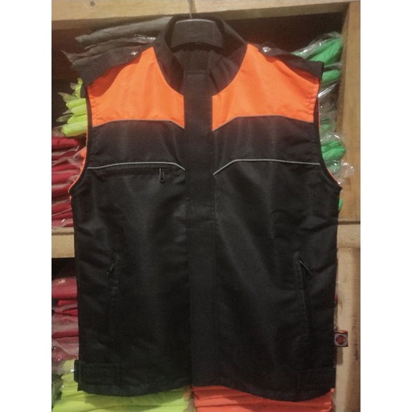 Áo Vest Xe Máy Taslan Áo Vest Balck Màu Cam
