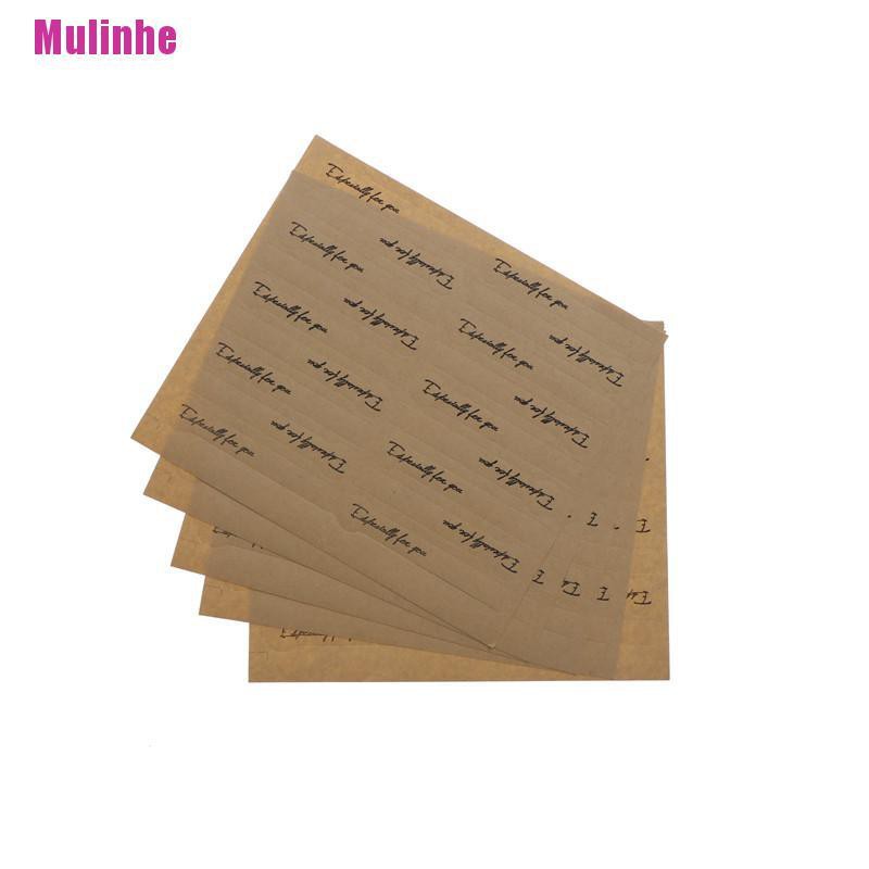 Bộ 90 Miếng Dán Trang Trí Túi Bánh Quy / Quà Tặng Bằng Giấy Kraft