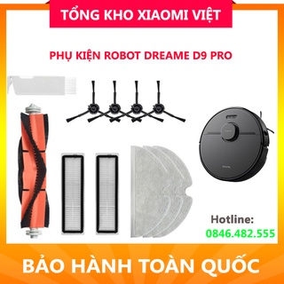 Phụ kiện Chổi chính, chổi góc, khăn lau, lõi lọc robot hút bụi Xiaomi Dreame D9 Pro - D9, L10 Pro