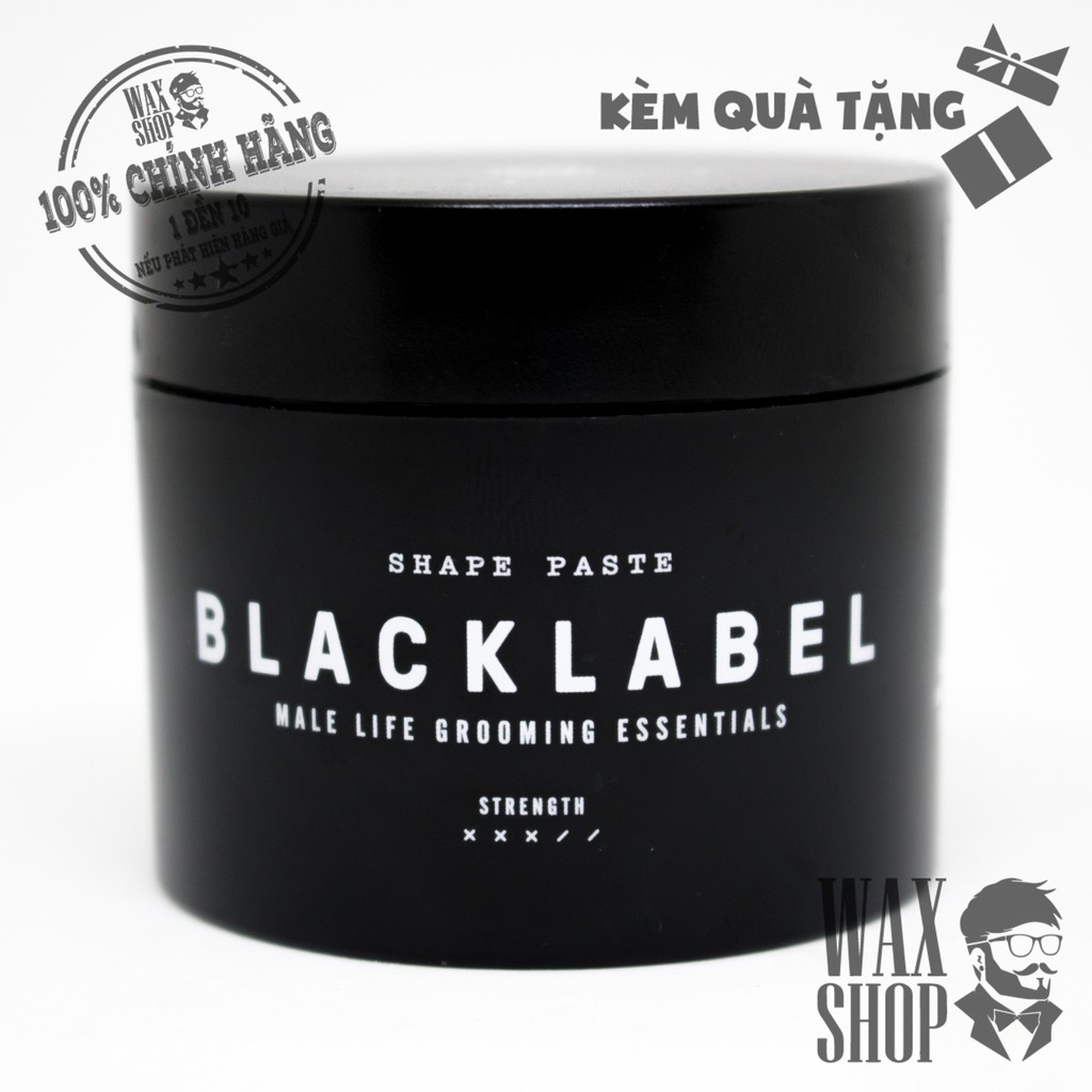 Sáp Vuốt Tóc Shape Paste - Black Label 1.7oz ⚡[Chính Hãng]⚡Giữ Nếp Rất Tốt, Tặng Kèm Pre-Styling Oil và Lược (Được Chọn)