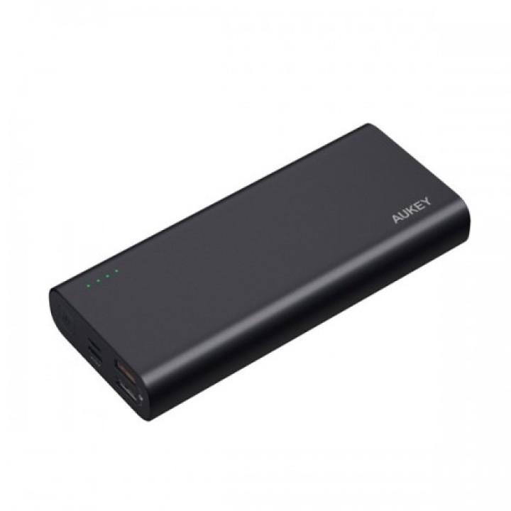 Pin Sạc Dự Phòng 20000mAh AUKEY PB-Y23 1 Cổng Sạc Nhanh QC 3.0, 1 Cổng Type C Power Delivery 18W, Hỗ Trợ Sạc Vào Bằng Cổ