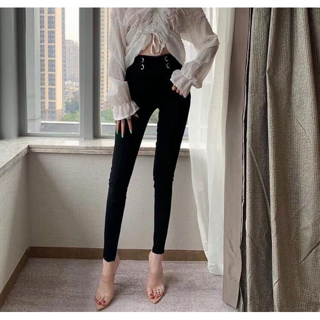 quần legging cạp cao lồng dây oze | BigBuy360 - bigbuy360.vn