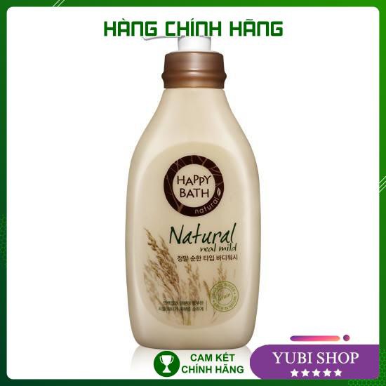 Sữa Tắm Happy Bath Hàn Quốc Chính Hãng - Sữa Tắm Happy Bath Natural Real Mild 900ml - Auth