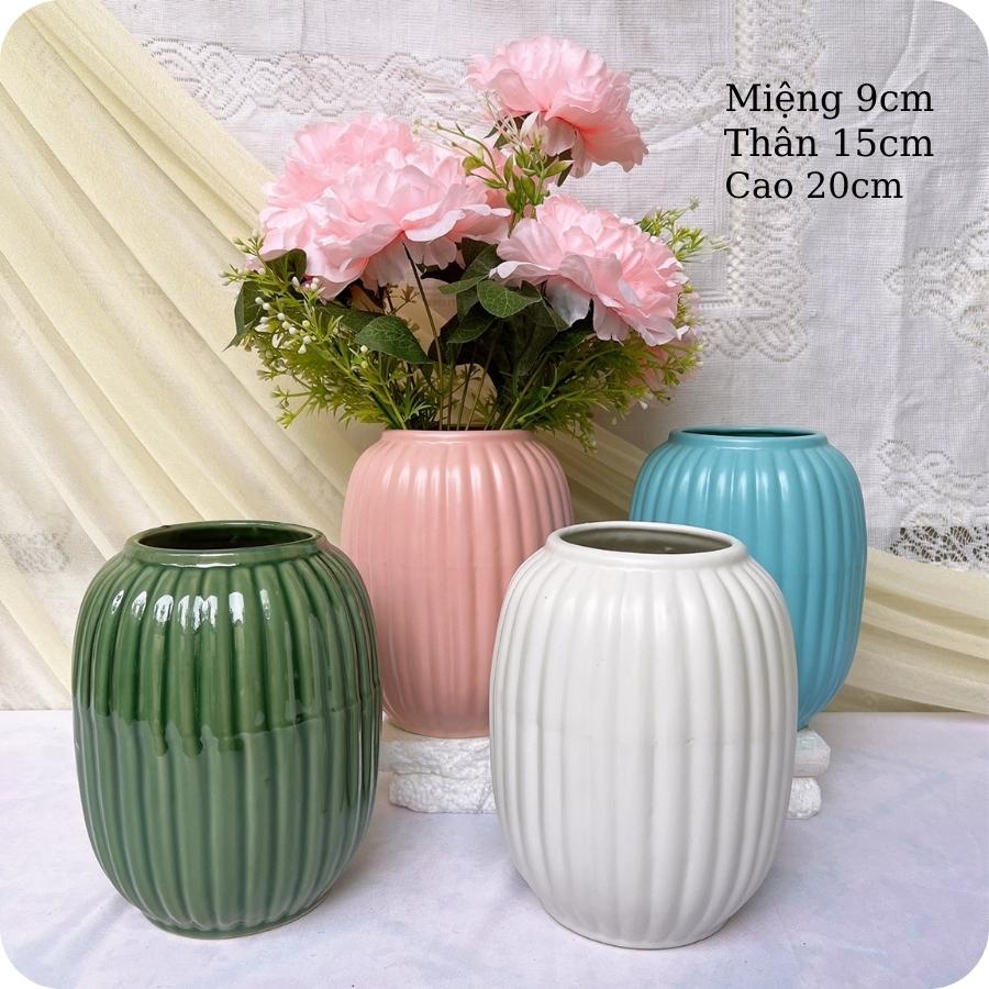 Bình hoa decor  Gốm Sứ Bát Tràng  bình gốm cắm hoa,Lọ Lồng Đèn S2 cao cấp GOMPHUQUY TM21