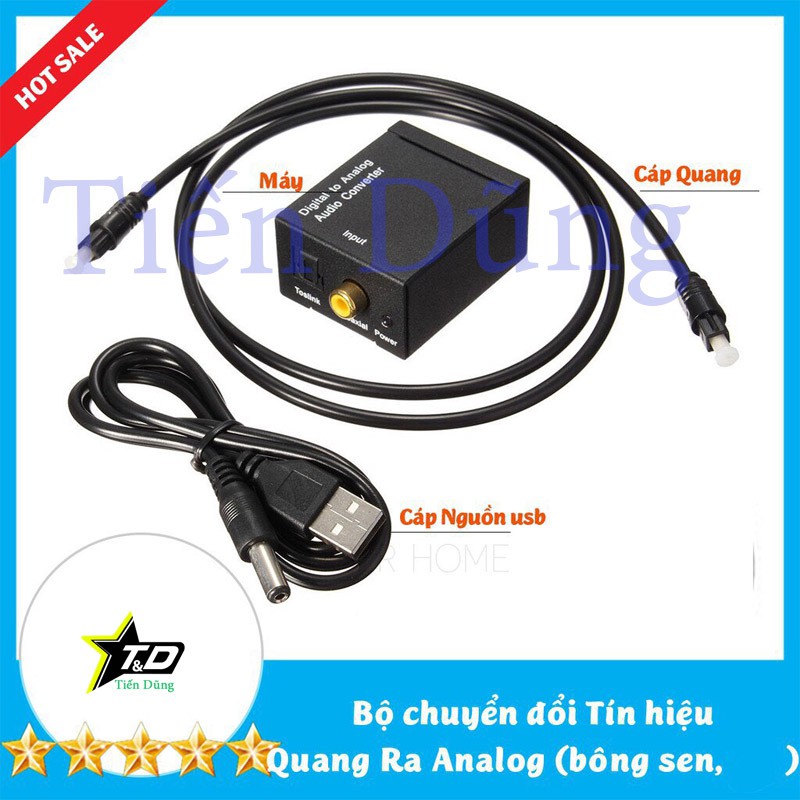 Bộ chuyển đổi Cổng quang Optical sang Audio AV - R/L, cổng 3.5 Hỗ Trợ Tv 4k 196kb và 96kb có 2 dòng nguồn USB và Nguồn