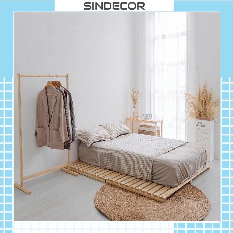 Giường Ngủ Pallet Gỗ Thông - Pallet Bed - Natural