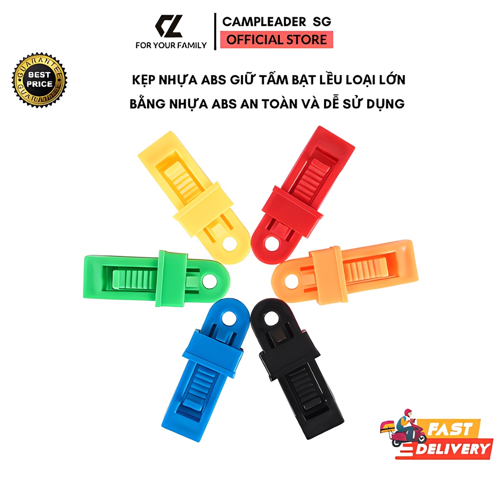 Kẹp Nhựa ABS Giữ Tấm Bạt Lều Cắm Trại Loại Lớn Miệng Cá Sấu Rất Chắc Chắn - Campleader SG