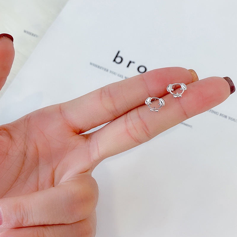 Bông Tai Mạ Bạc Hình Cún Hoàng Đạo Sáng Tạo Dễ Thương Dành Cho Nữ