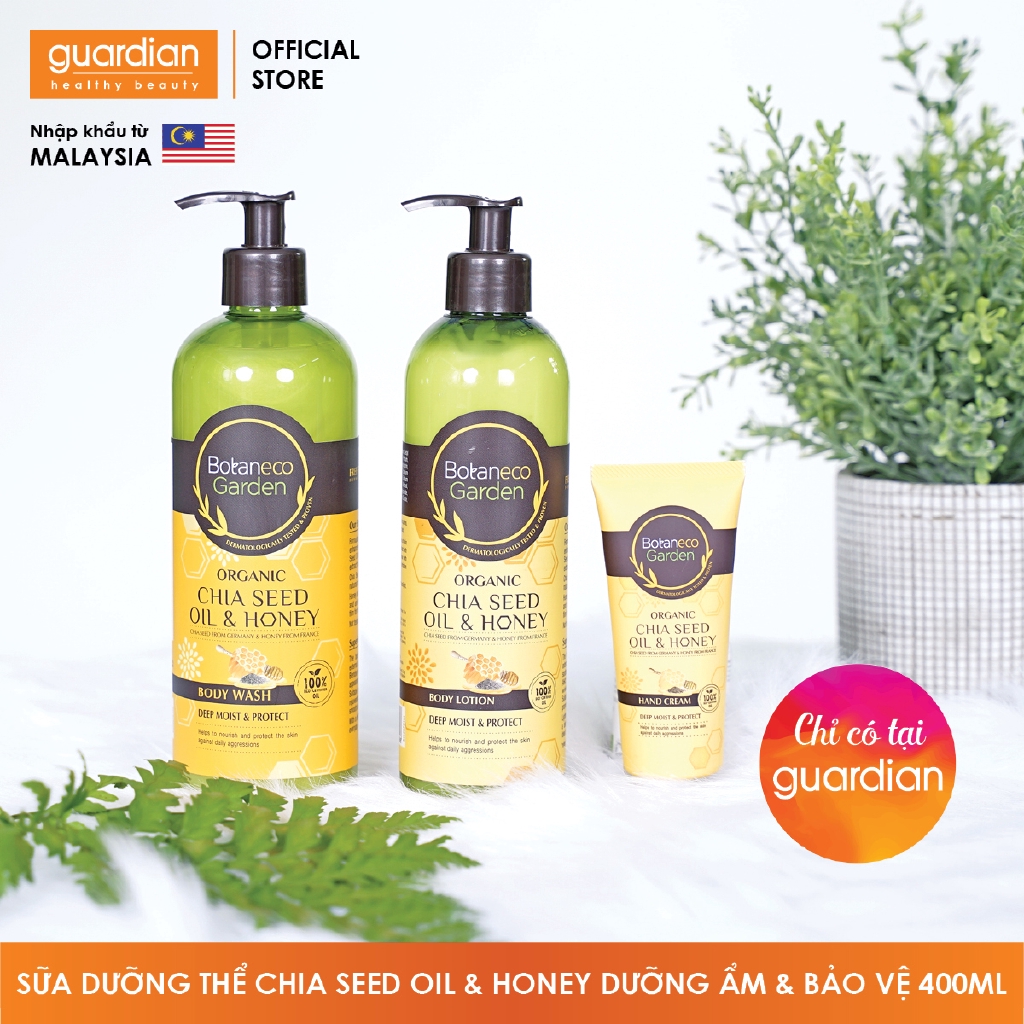 Sữa dưỡng thể Botaneco Garden Chia seed & Honey dưỡng ẩm sâu và bảo vệ (400ml) | BigBuy360 - bigbuy360.vn