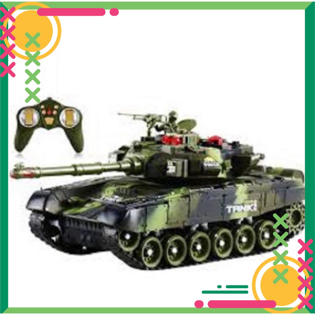 Xe tăng điều khiển T90 chạy bằng xích siêu chắc chắn chịu được va đập mạnh, động cơ khoẻ bẹ pháo xoay 360 độ (loại to)