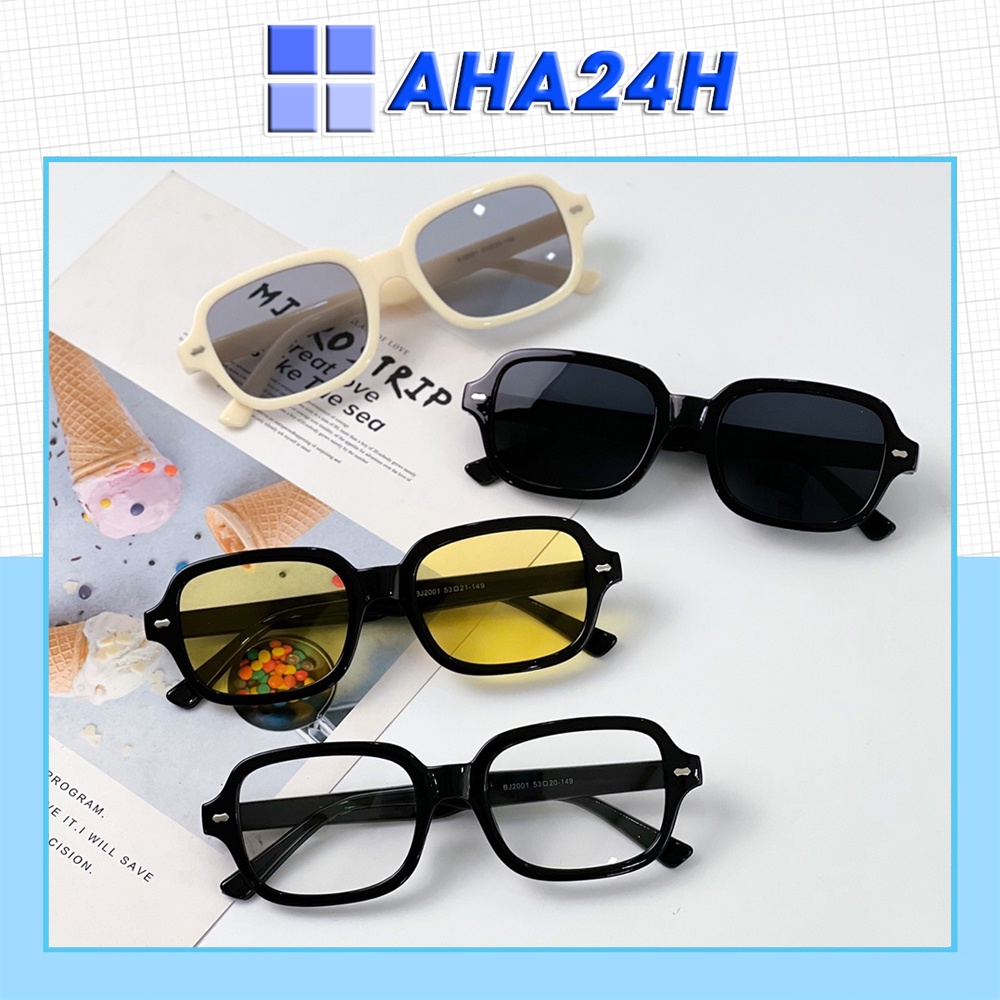 Kính mát nam nữ thời trang mắt vuông gọng nhựa đẹp AH1587