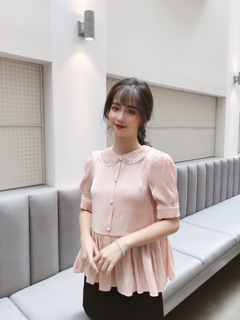 Áo peplum cổ sen ( giá sale)