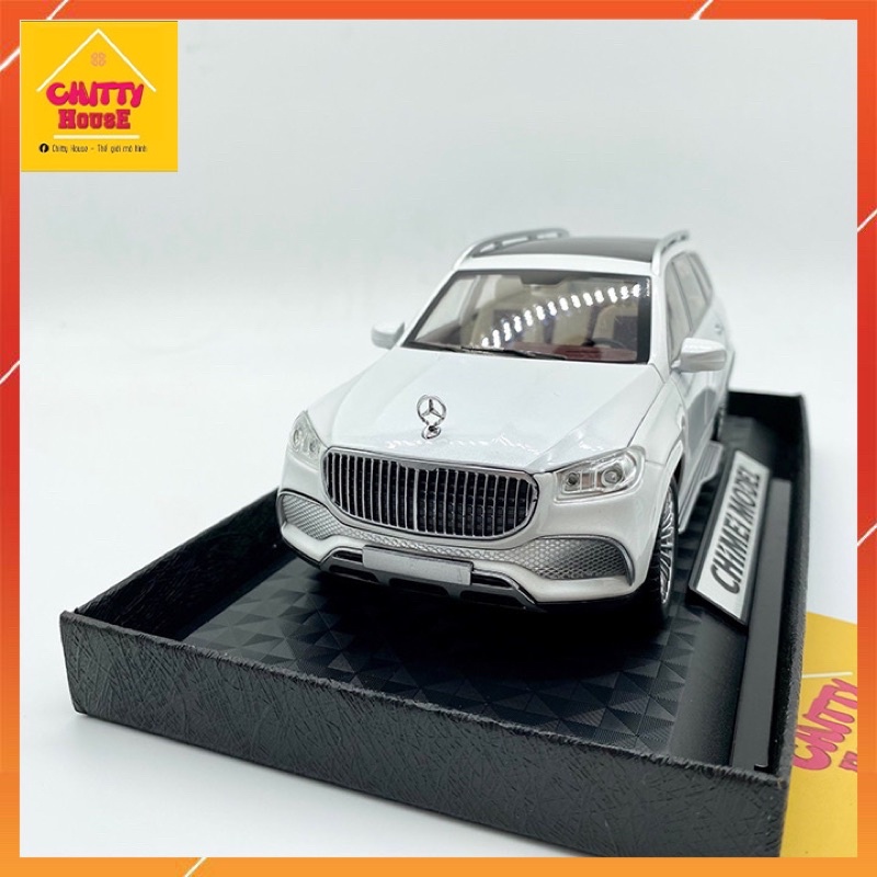 Mô Hình Xe 𝐌𝐞𝐫𝐜𝐞𝐝𝐞𝐬 𝐆𝐋𝐒 𝟔𝟎𝟎 𝐌𝐚𝐲𝐛𝐚𝐜𝐡 tỷ lệ 1:24 Hợp kim nhôm cao cấp, có hệ thống lái, âm thanh, ánh sáng,có đế trang trí