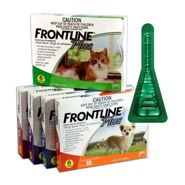 nhỏ gáy trị ve rận Frontline Plus cho chó mèo