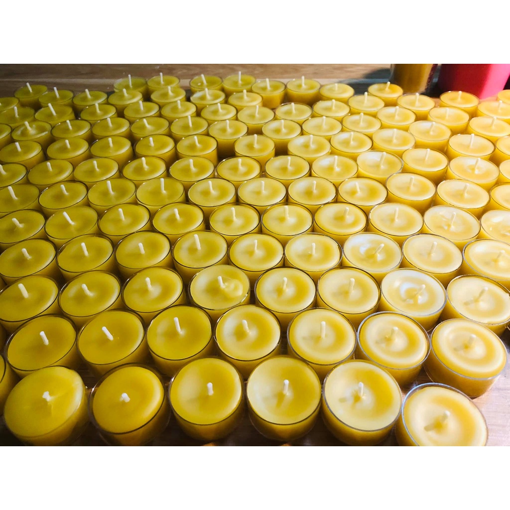 NẾN SÁP ONG tealight cao cấp Cosy, nến thiền tu tập, nến đốt tinh dầu, không khói, nến khử mùi, cao 2cmx3,5cm