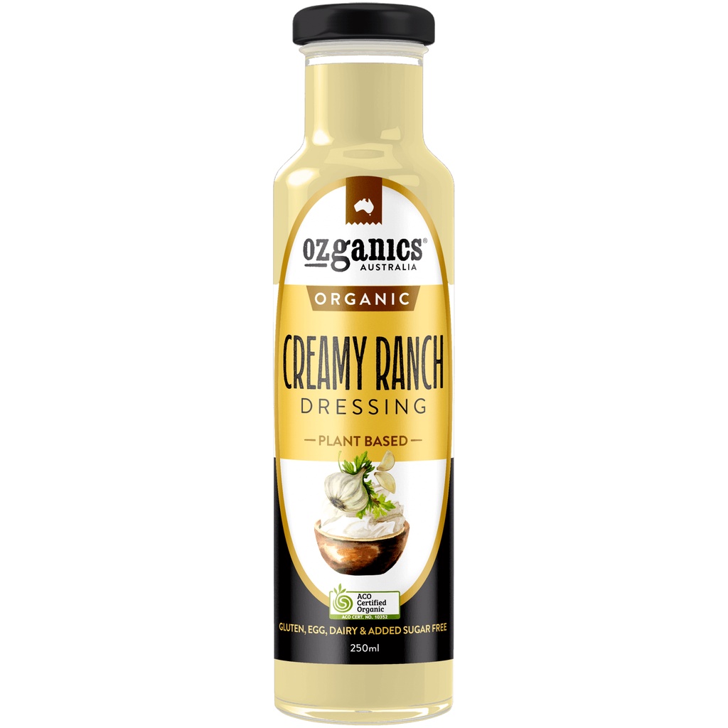 Sốt salad hữu cơ kem ranch Ozganics - ORGANIC Creamy Ranch Dressing Chai 250ml
