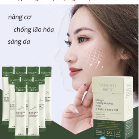 Mặt Nạ Ngủ Thạch Collagen YANJIAYI Nâng Cơ Bổ Sung Collagen Cấp Nước Dưỡng Ẩm Căng Bóng
