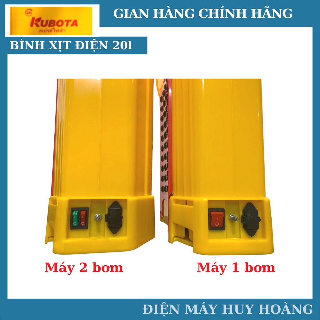 Bình xịt điện Kubota THÁI LAN loại 20l 1 bơm và 2 bơm chính hãng