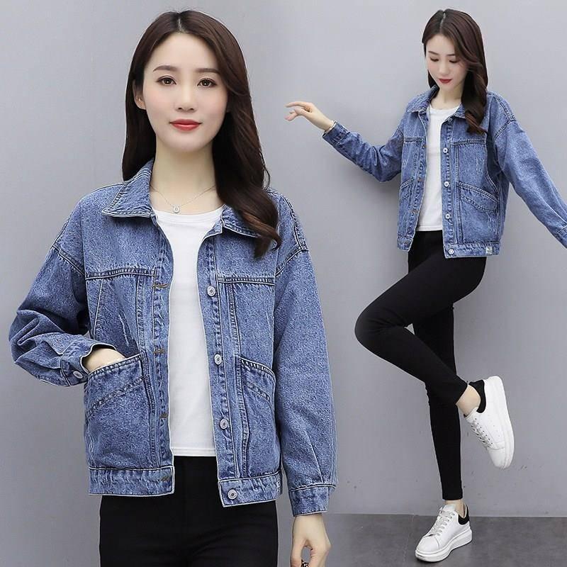 Áo khoác denim tay dài dáng rộng phong cách Hàn Quốc thời trang xuân thu 2020 mới cho nữ | BigBuy360 - bigbuy360.vn