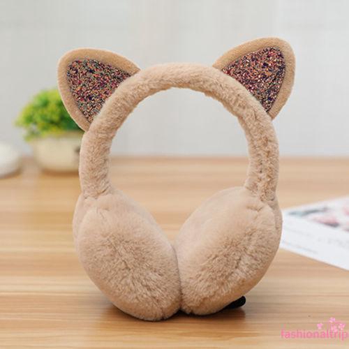 Bông chụp tai giữ ấm thiết kế tai mèo đáng yêu