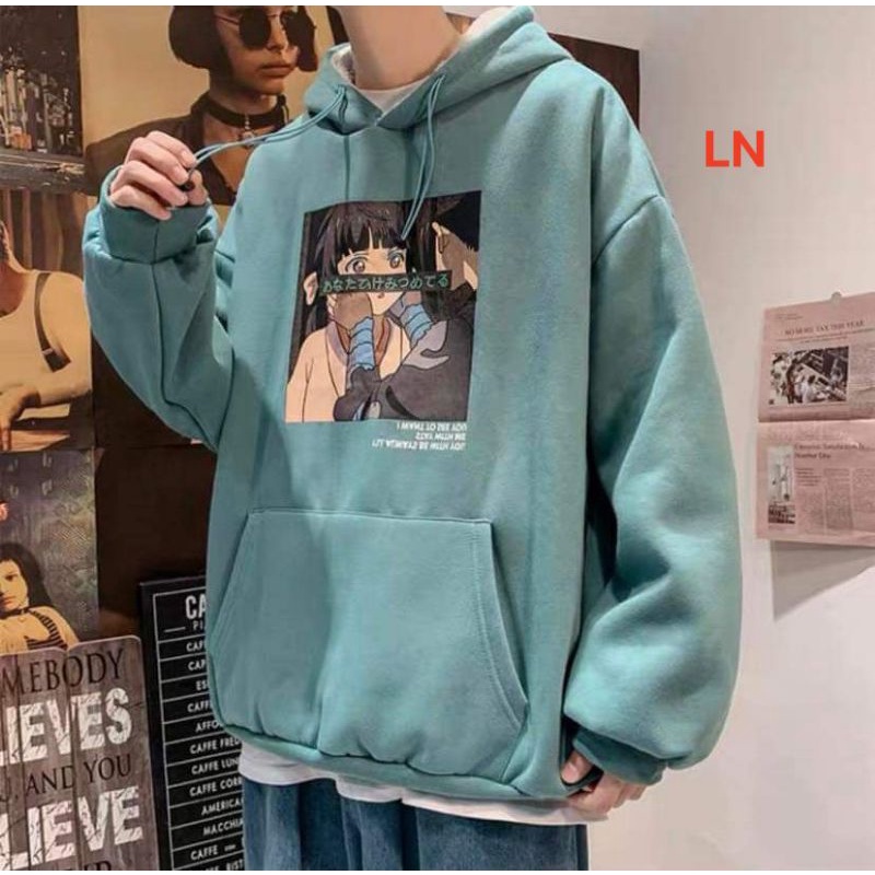 Áo Hoodie Nỉ Hoạt Hình Siêu Hot Chất Nỉ Cotton Dày Dặn Form Rộng Unisex - Áo Nỉ Nam Nữ Ulzzang Hoạ Tiết Hoạt Hình