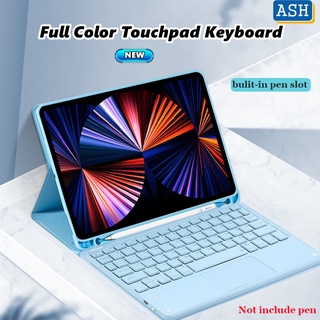 Bao da máy tính bảng pu tích hợp bàn phím bluetooth không dây ash cho samsung galaxy tab s7 fe t730 t733 t736 tab s7 plus 12.4