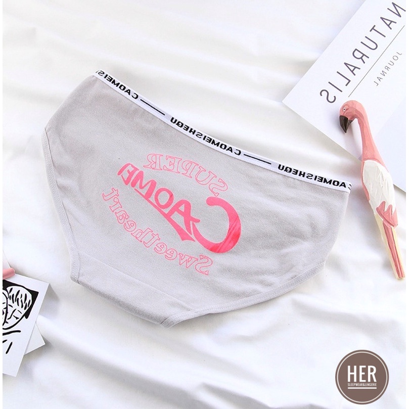 Quần Lót Nữ Cotton Cao Cấp Đẹp Thấm Hút Mồ Hôi Kháng Khuẩn Họa Tiết Chữ Dễ Thương CT04 - Her Sleepwear | BigBuy360 - bigbuy360.vn