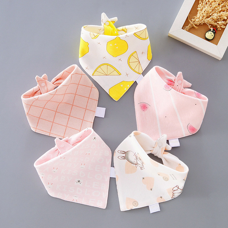 Set 5 Yếm Ăn In Họa Tiết Xinh Xắn Dành Cho Các Bé