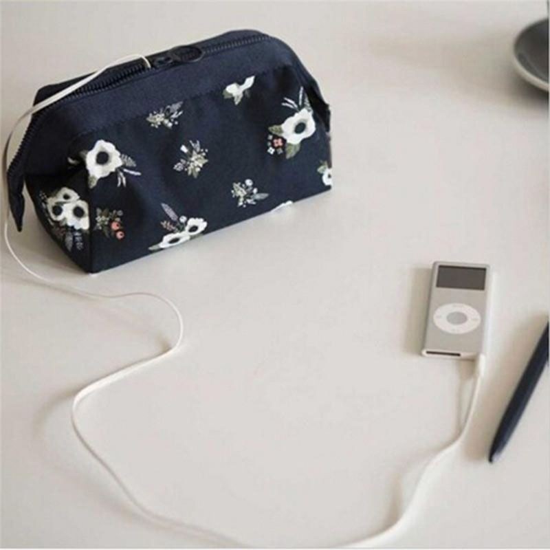 Túi Đựng Mỹ Phẩm Đa Năng Chống Thấm Nước Họa Tiết Chim Hồng Hạc Xinh Xắn