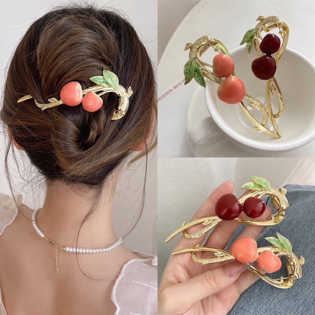 Kẹp Tóc Hình Quả Cherry Dễ Thương Cho Bé Gái Vào Mùa Hè