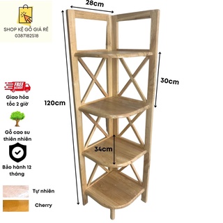 Kệ góc gỗ 4 tầng 30 cm