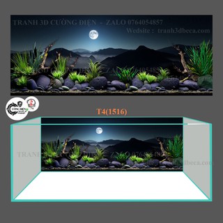 Tranh 3D dán bể cá cảnh - Cường Điện - Nhiều kích thướt