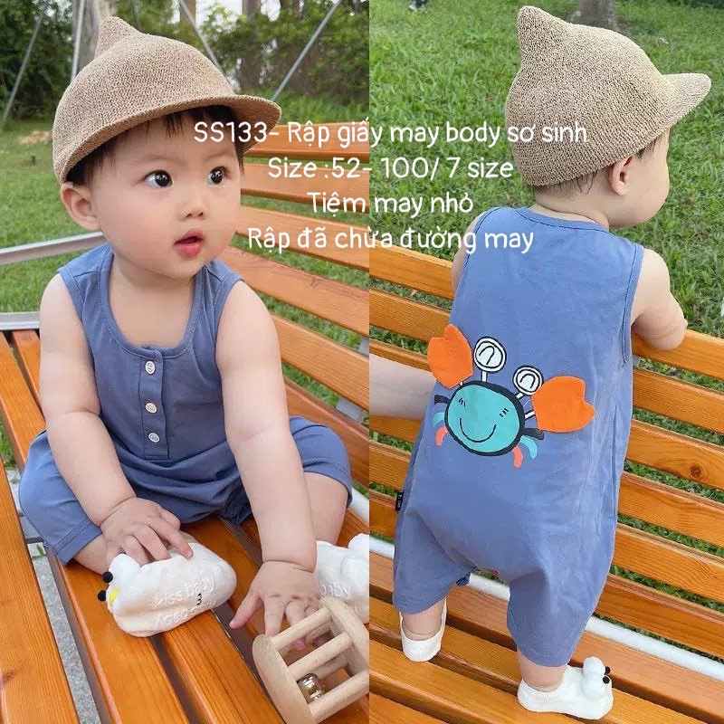 SS133_Rập giấy may body sơ sinh
