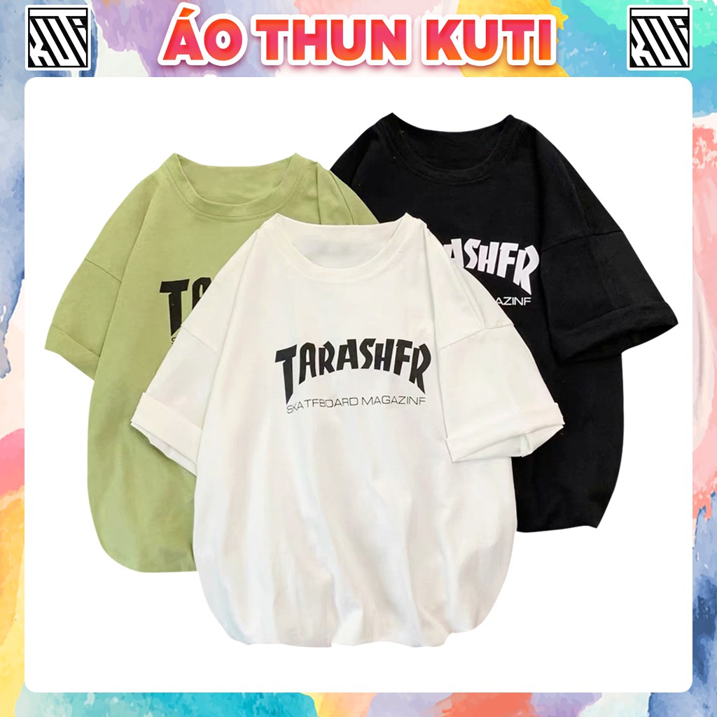 Áo Thun Tay Lỡ TARASHFR Unisex Kuti Basic Tee Phông Trơn Nam Nữ Form Rộng Oversize 3 Màu Phong Cách Ulzzang Hàn Quốc