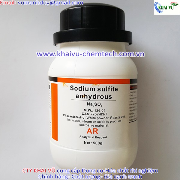 Sodium sulfite CAS 7757-83-7 Na2SO3 Xilong lọ 500g natri sulfit TINH KHIẾT