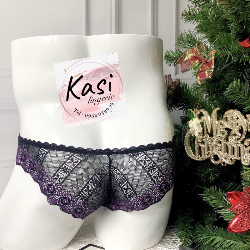 Quần lót cho nam thiết kế ren đen tím