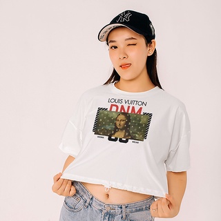 Áo Croptop Cổ Tròn In Hình LV Gangster cổ tròn 100% Cotton cao cấp vải dày mịn không xù lông