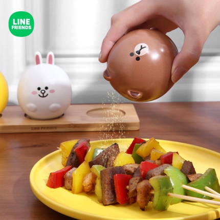 HŨ ĐỤNG GIA VỊ LINEFRIENDS BẮNG SỨ, HŨ TIÊU, HŨ MUỐI