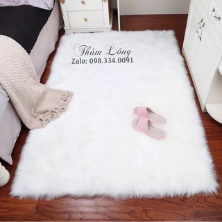 tHẢM LÔNG TRẮNG DÀI - 50 X 80CM