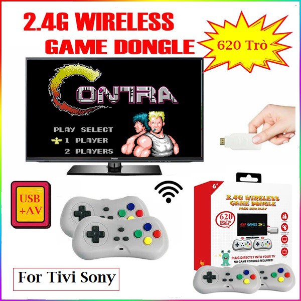 620 Game Tuổi Thơ Máy Chơi Game USB TV Tay Cầm Không Dây Cổ Điển Mini, Tích Hợp Trò Chơi 8 Bit Cổ Điển 620 Đầu Ra AV