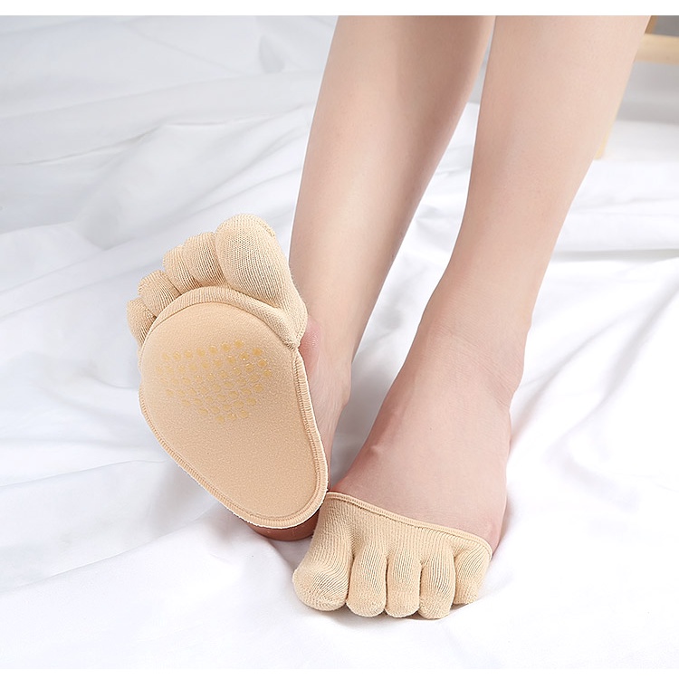 Vớ Cotton Năm Ngón Năm Ngón Chân Hở Ngón Thoáng Khí Chống Trượt Cho Nữ