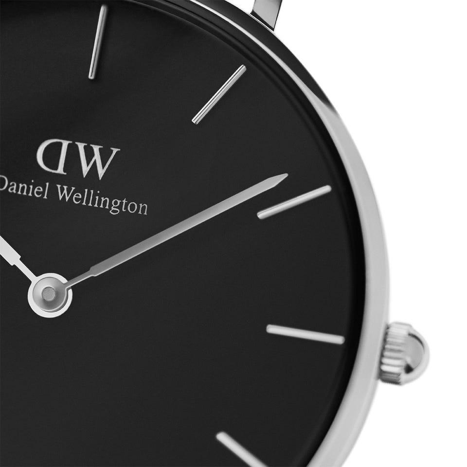 Đồng hồ kim nam nữ Daniel Wellington Classic Petite Dây Mesh 36 mm & 28mm- Bạc mặt đen - FULL BOX HÃNG | BigBuy360 - bigbuy360.vn