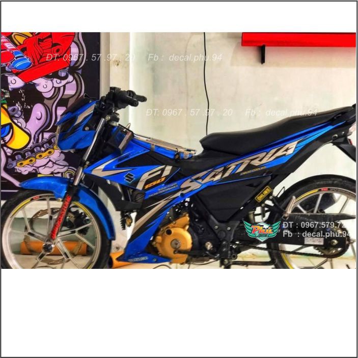 Tem Rời Satria Fi Xanh bạc xám (C)