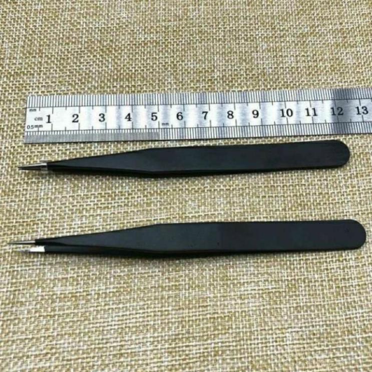 Nhíp gắp đá,gắp mi, sticker. Màu đen- trắng