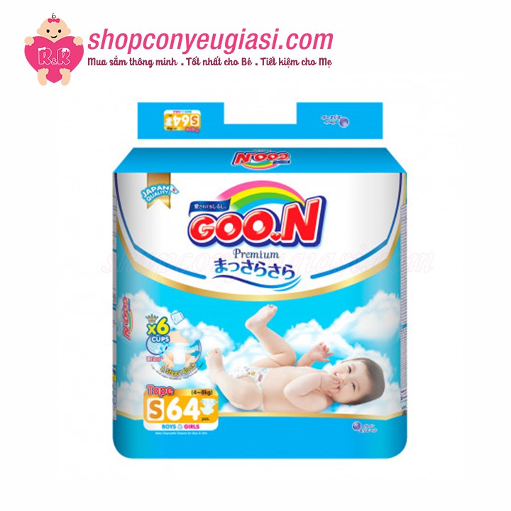 Tã Dán/Quần Goon Premium Slim Không Quà NB70/S64/M60/L50/XL46/M56/L46/XL42/XXL36/XXXL26