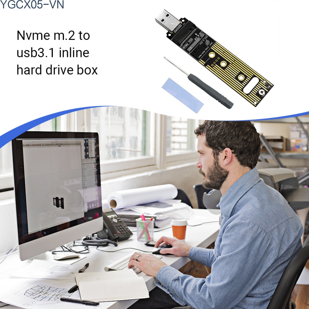 Thẻ Chuyển Đổi M.2 Nvme Ssd Sang Usb 3.1 Type-A M2 Sang Usb 3.1 Cho 2242 / 2260 / 2280 | BigBuy360 - bigbuy360.vn