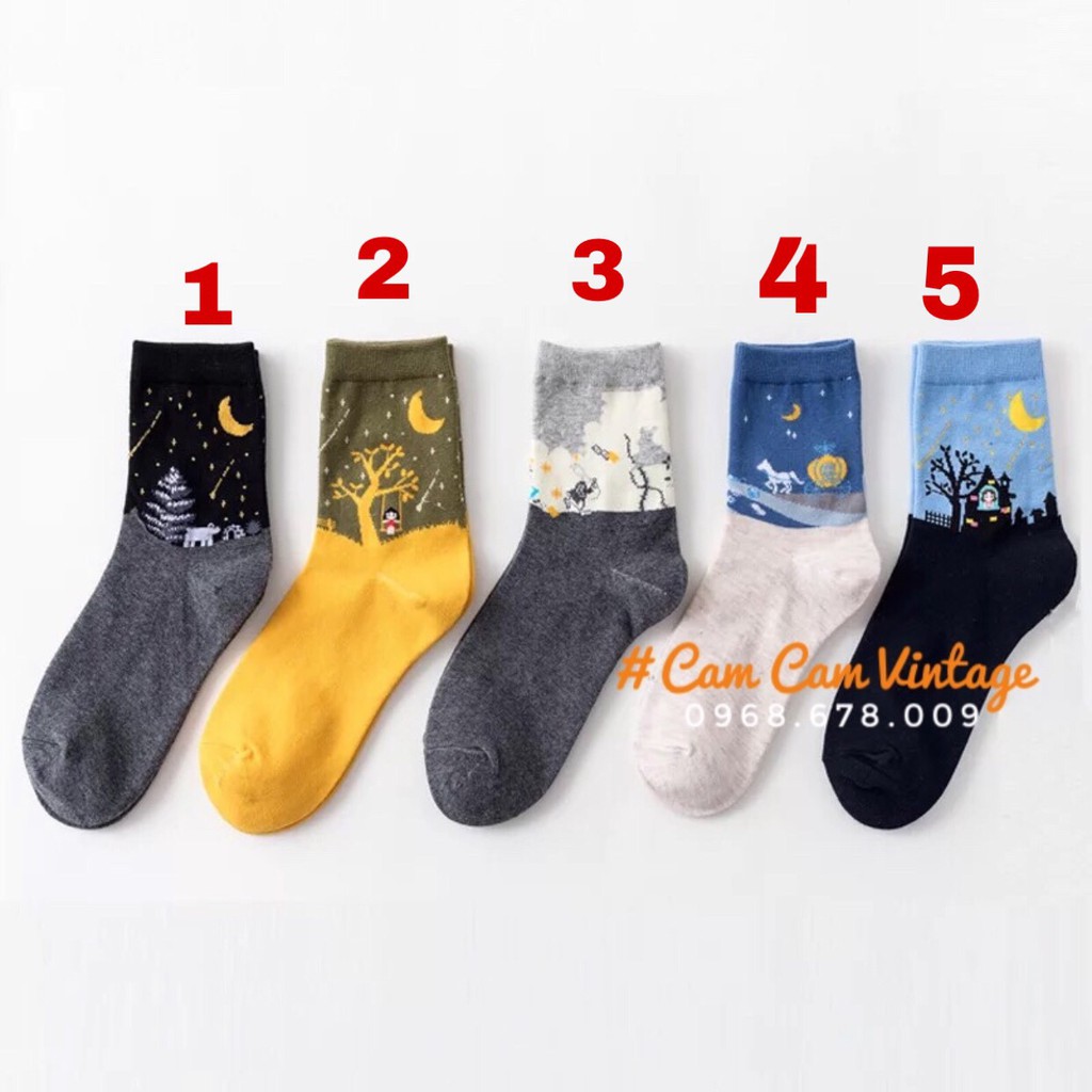 TẤT CAO CỔ NỮ VỚ CAO CỔ NAM TẤT NAM ULZZANG TẤT UNISEX BÓNG ĐÊM